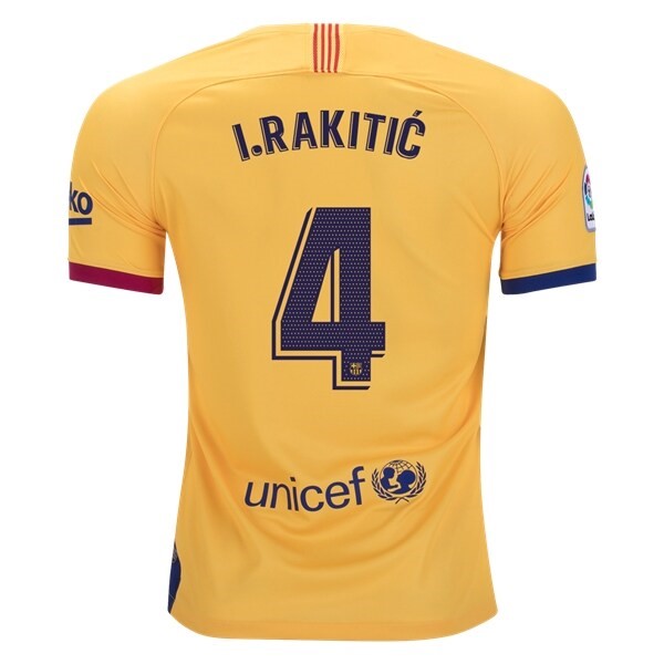 Camiseta Barcelona NO.4 I.Rakitic 2ª Kit 2019 2020 Amarillo